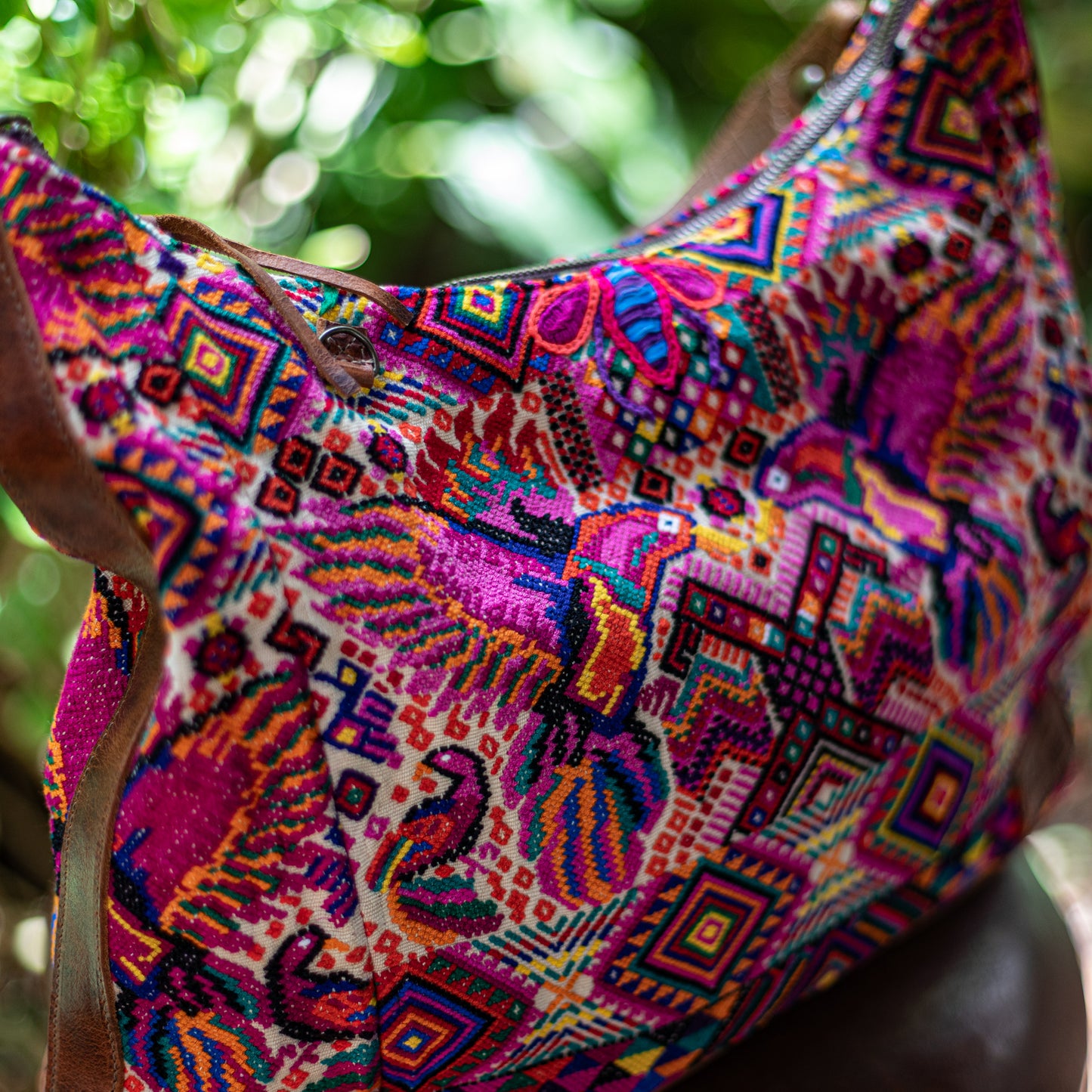 PENELOPE BAG - OOAK HUIPIL - HONEY - NO. 17664 **SHIP WINDOW**