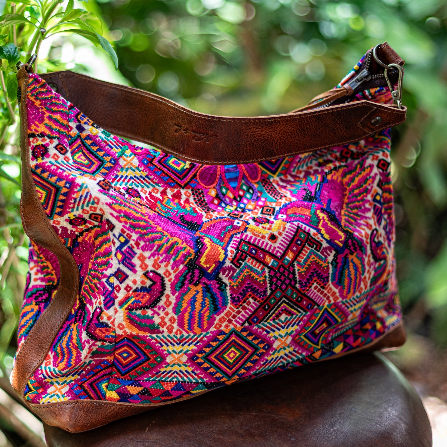 PENELOPE BAG - OOAK HUIPIL - HONEY - NO. 17664 **SHIP WINDOW**