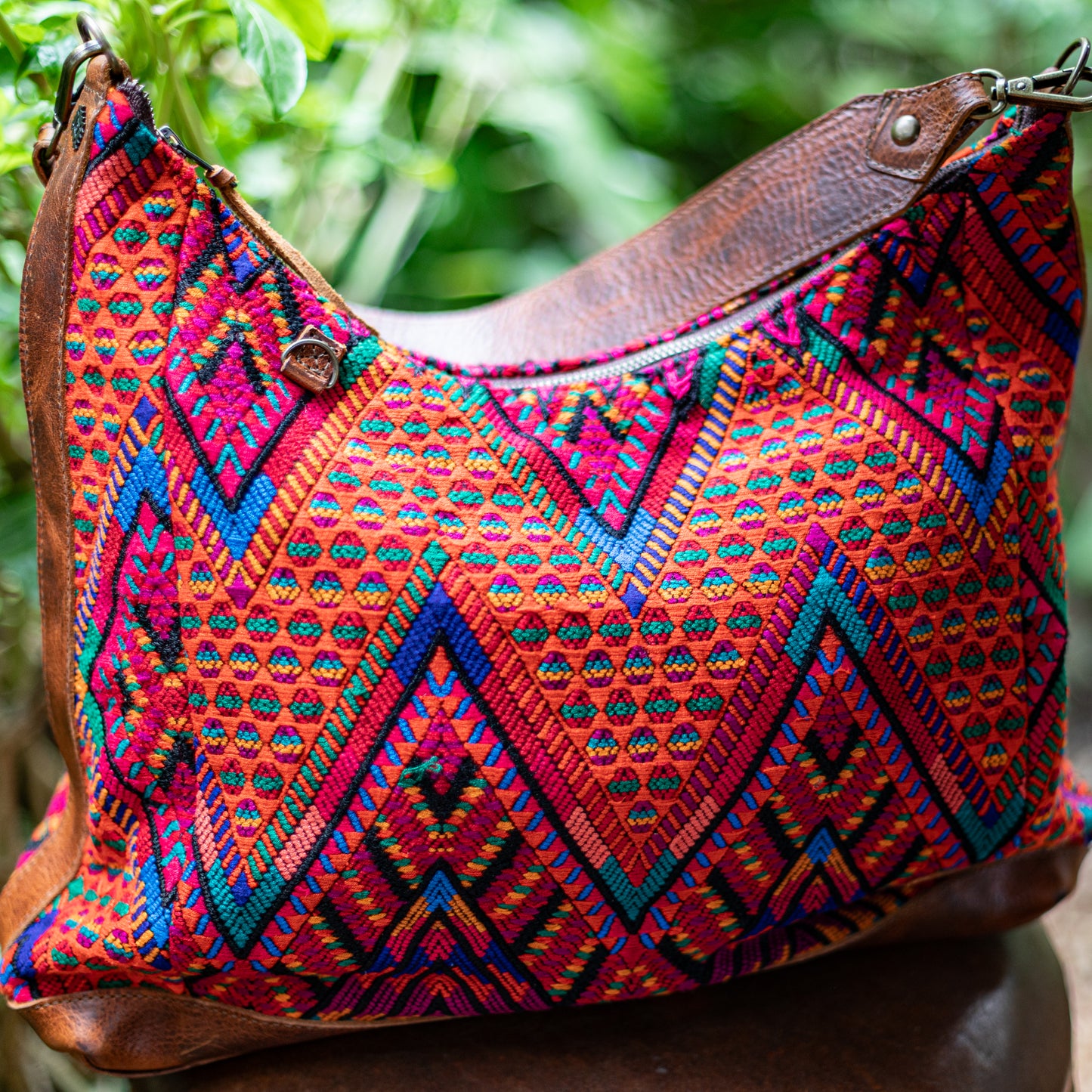 PENELOPE BAG - OOAK HUIPIL - HONEY - NO. 17662  **SHIP WINDOW**