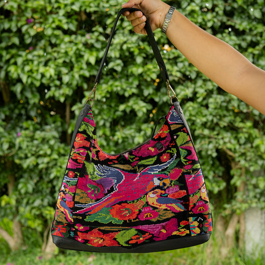 PENELOPE BAG - OOAK HUIPIL - BLACK - NO. 16539
