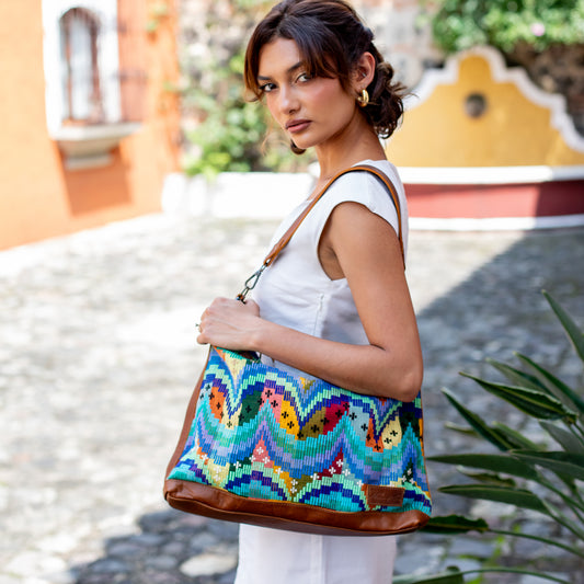 PENELOPE BAG - H&S MOON & STARS - CAFE - NO. 18213