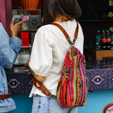 SIGNATURE EDITION LARGE CROSSBODY SLING - OOAK HUIPIL - HONEY - NO. 243881