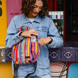 SIGNATURE EDITION LARGE CROSSBODY SLING - OOAK HUIPIL - BLACK - NO. 243852