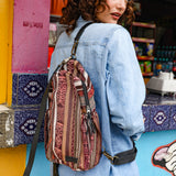 SIGNATURE EDITION LARGE CROSSBODY SLING - OOAK HUIPIL - BLACK - NO. 243854