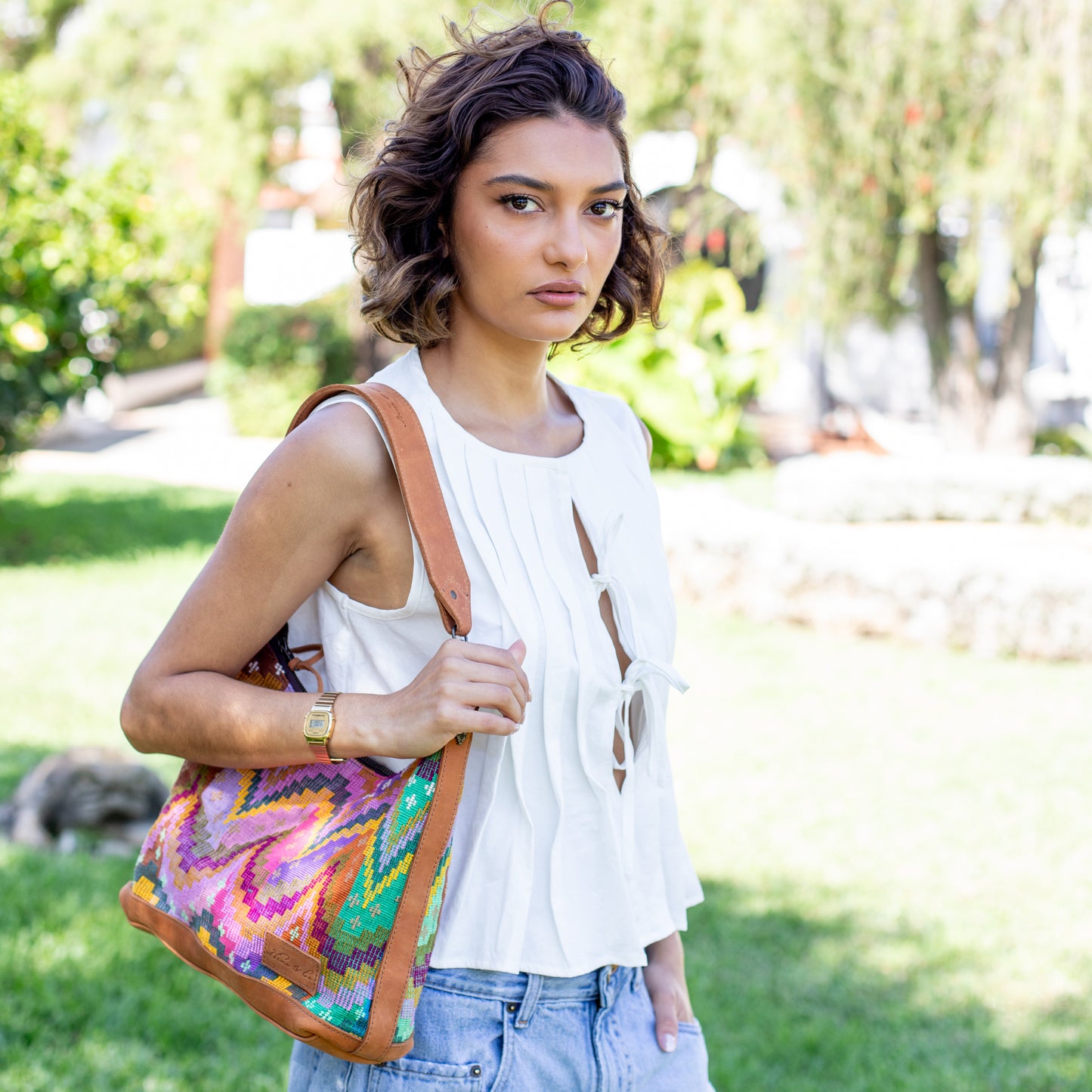 SMALL PENELOPE BAG - H&S MOON & STARS - COGNAC - NO. 18388