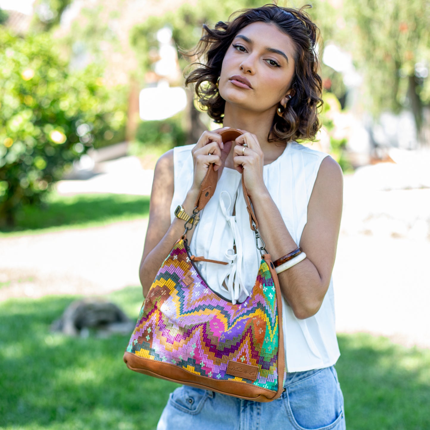 SMALL PENELOPE BAG - H&S MOON & STARS - COGNAC - NO. 18388