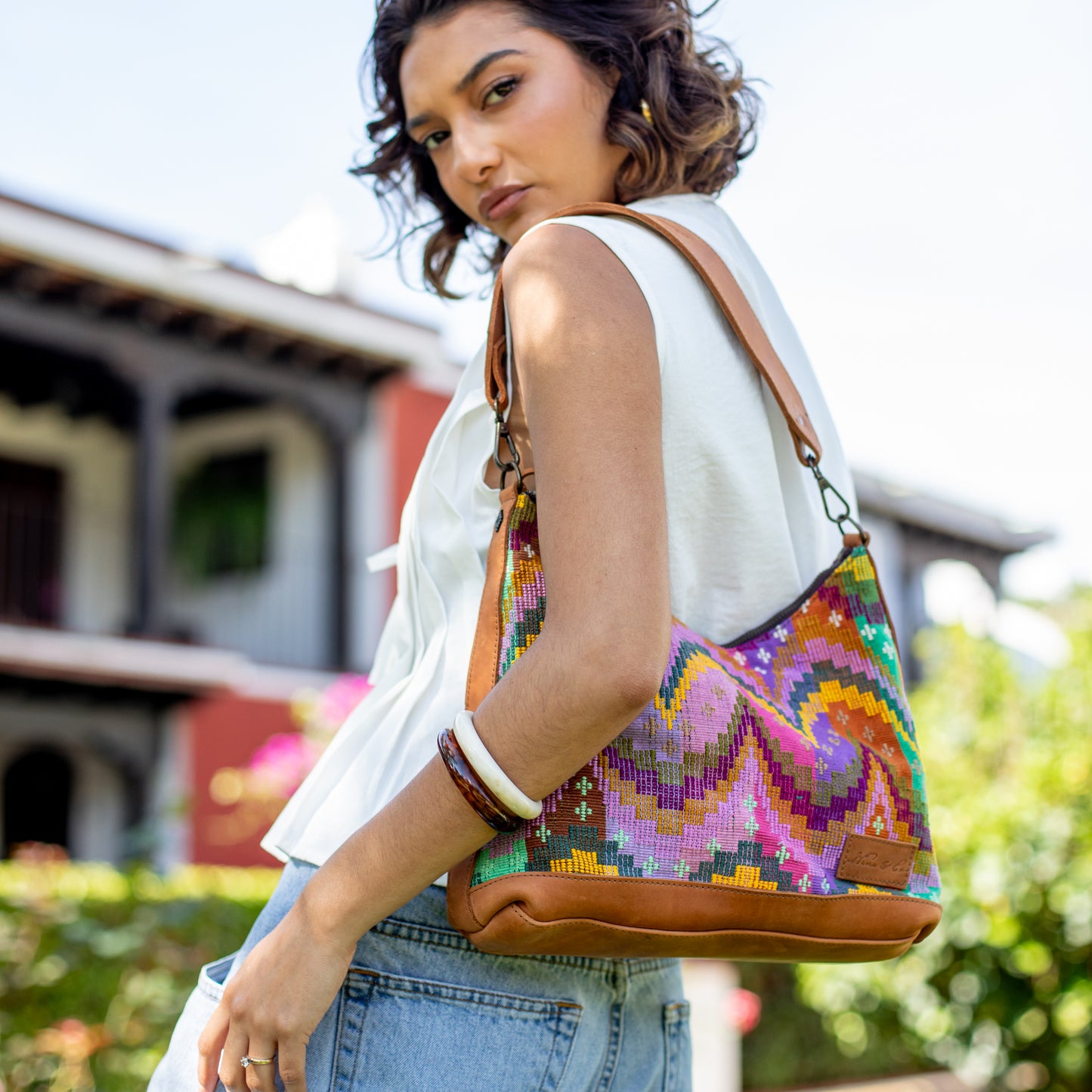 SMALL PENELOPE BAG - H&S MOON & STARS - COGNAC - NO. 18388