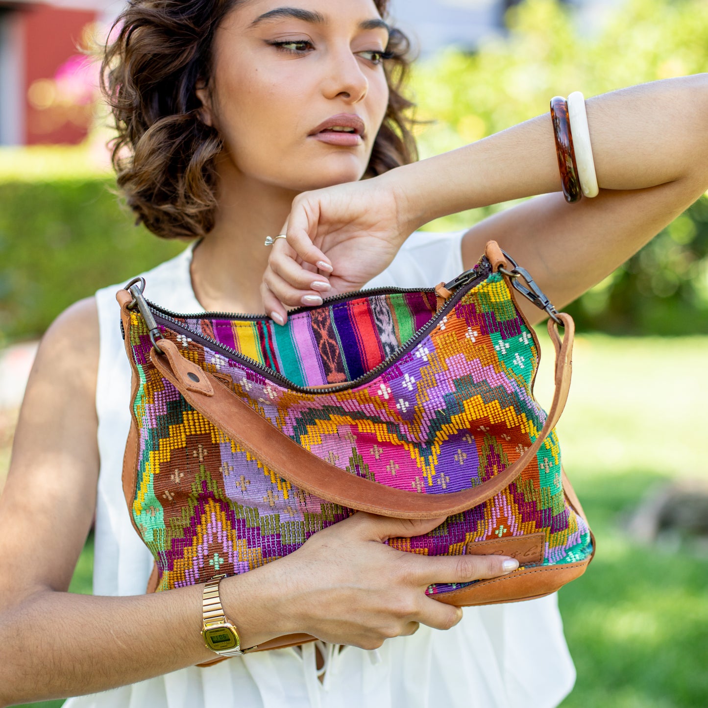 SMALL PENELOPE BAG - H&S MOON & STARS - COGNAC - NO. 18388