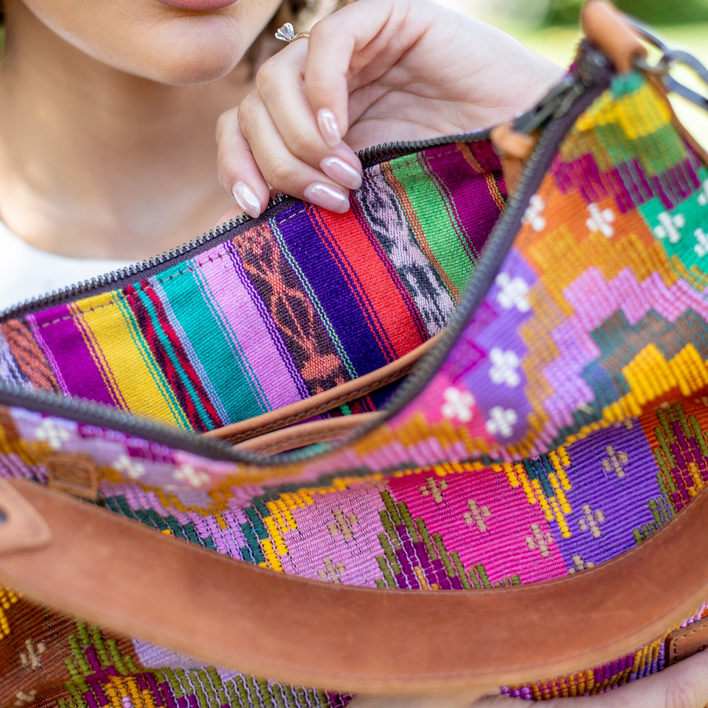 SMALL PENELOPE BAG - H&S MOON & STARS - COGNAC - NO. 18388