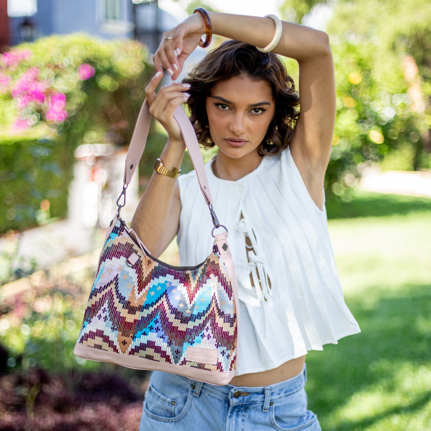 SMALL PENELOPE BAG - H&S MOON & STARS - ROSE QUARTZ - NO. 18389