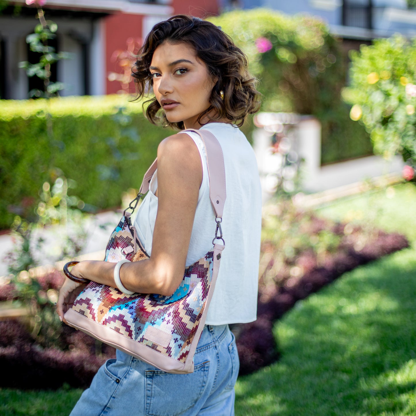 SMALL PENELOPE BAG - H&S MOON & STARS - ROSE QUARTZ - NO. 18389