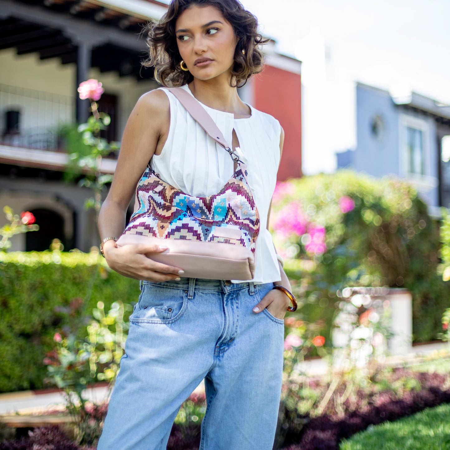 SMALL PENELOPE BAG - H&S MOON & STARS - ROSE QUARTZ - NO. 18389