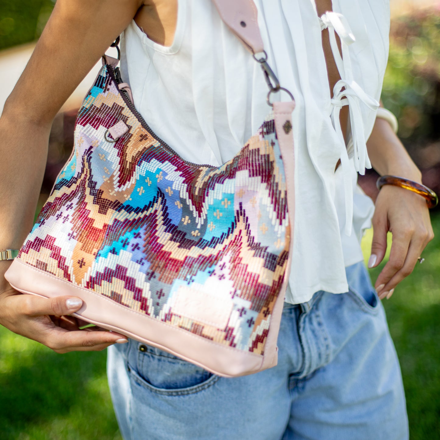 SMALL PENELOPE BAG - H&S MOON & STARS - ROSE QUARTZ - NO. 18389