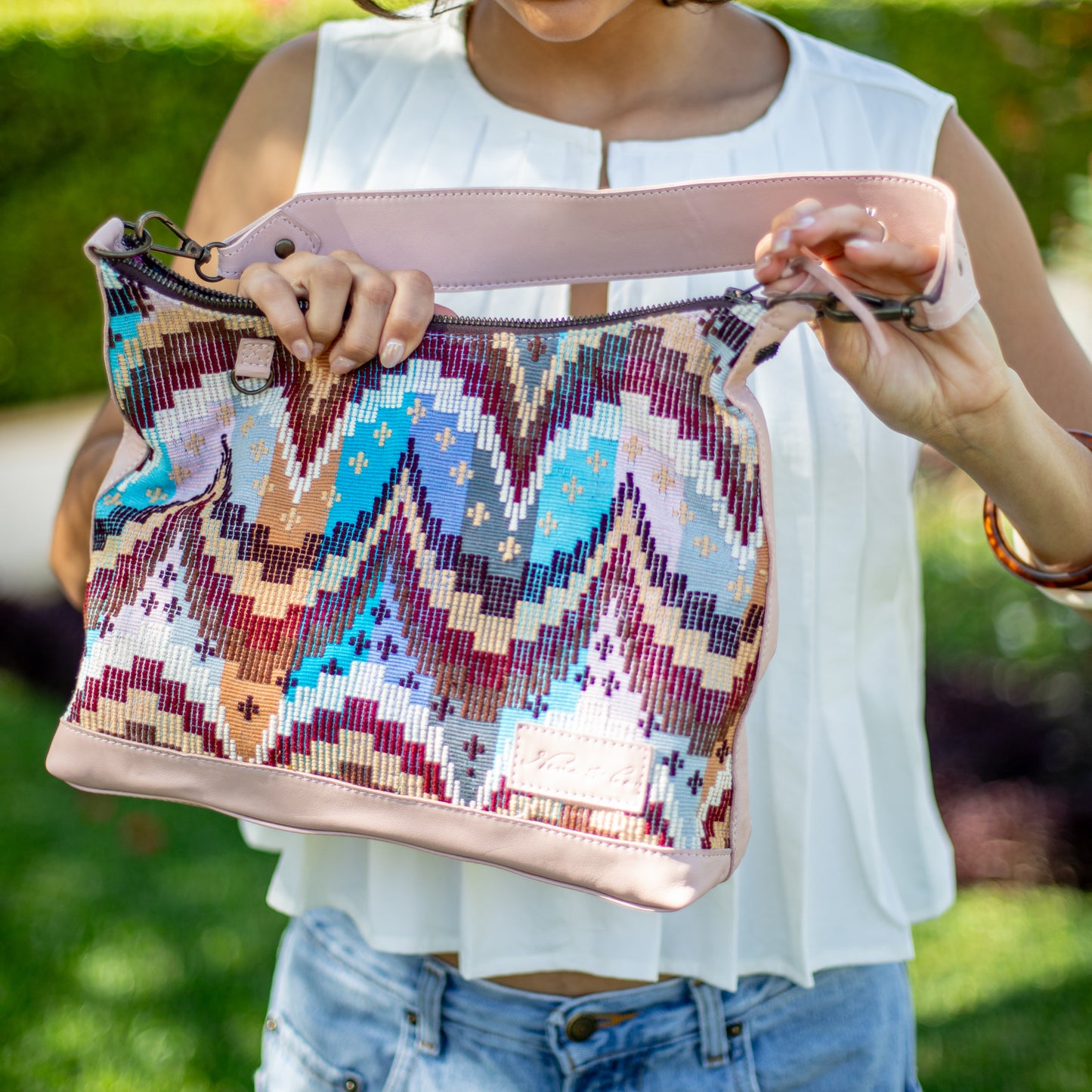 SMALL PENELOPE BAG - H&S MOON & STARS - ROSE QUARTZ - NO. 18389