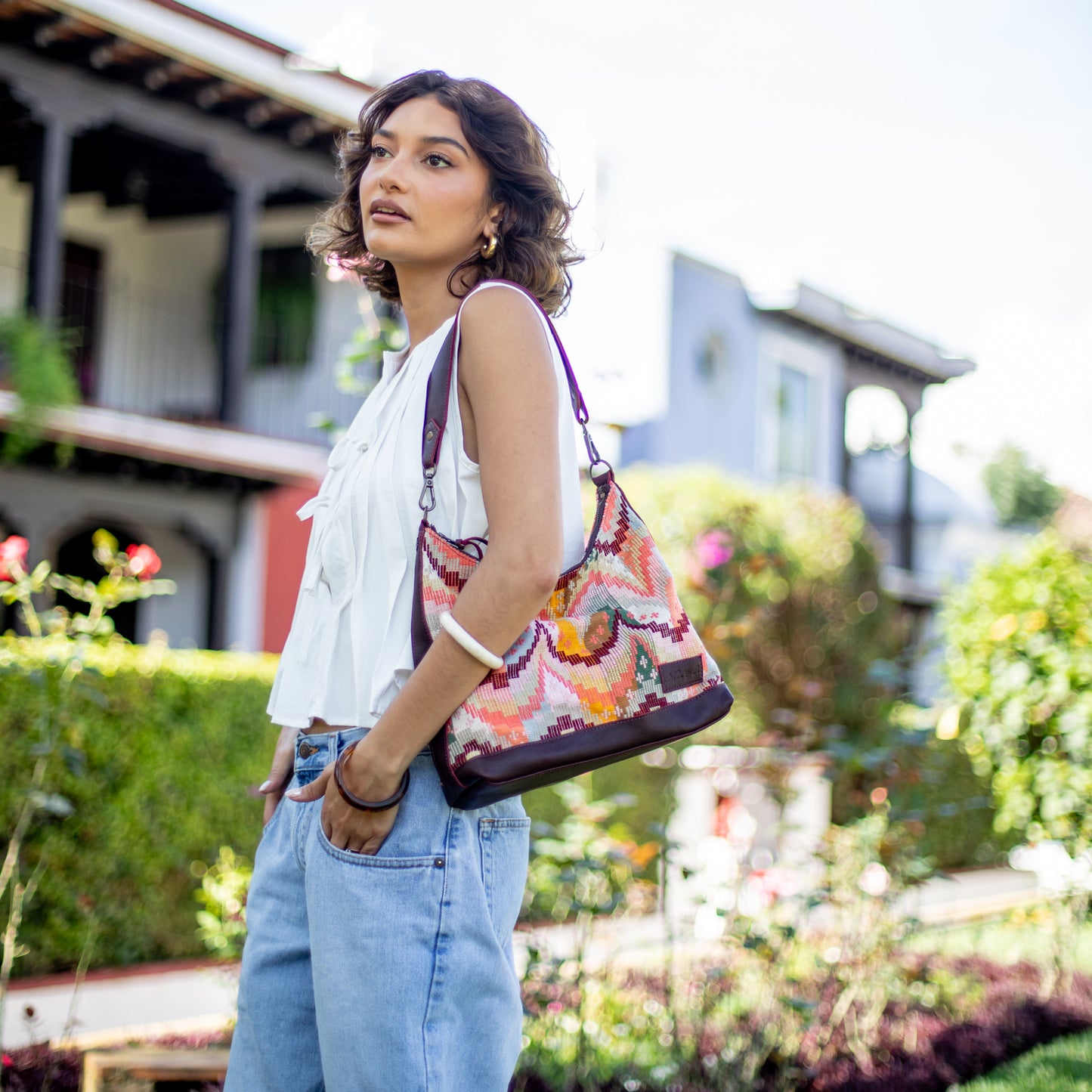 SMALL PENELOPE BAG - H&S MOON & STARS - VINO TINTO - NO. 18385