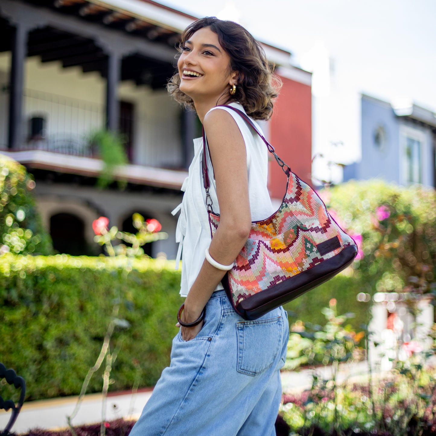 SMALL PENELOPE BAG - H&S MOON & STARS - VINO TINTO - NO. 18385