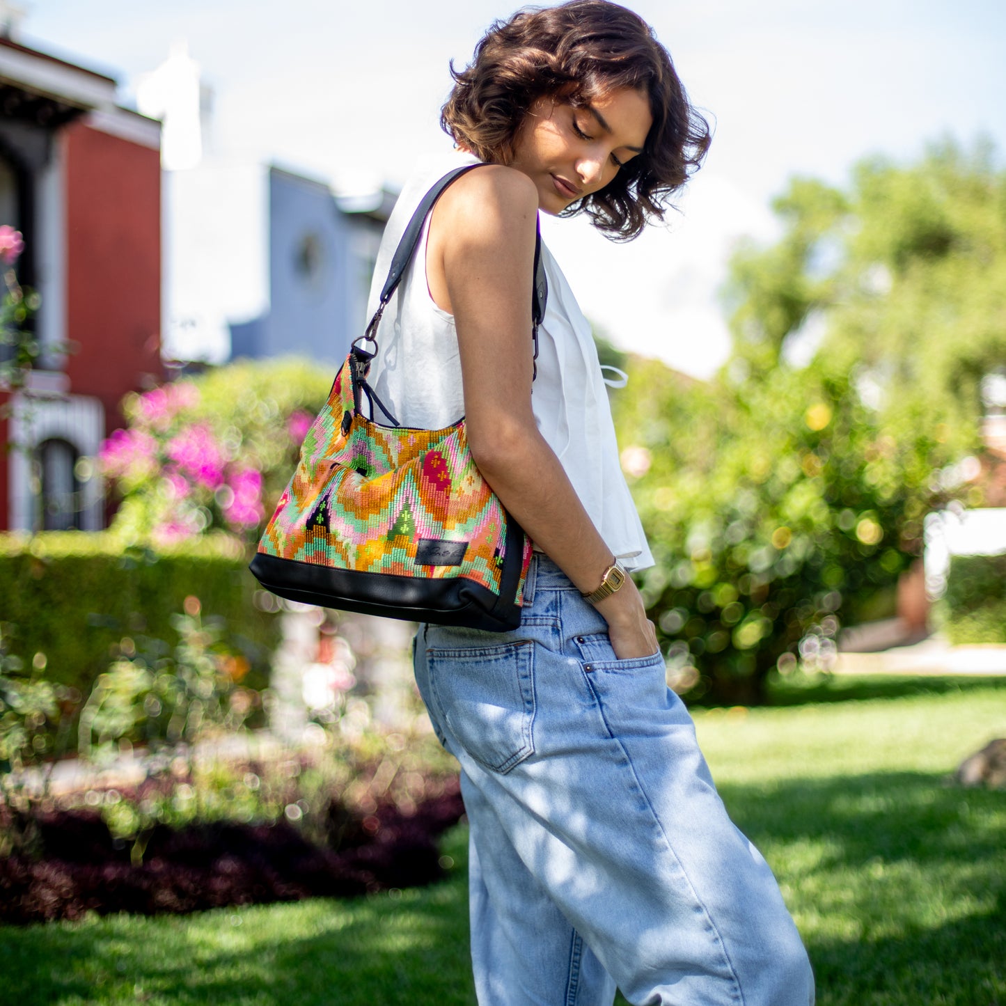 SMALL PENELOPE BAG - H&S MOON & STARS - BLACK - NO. 18378