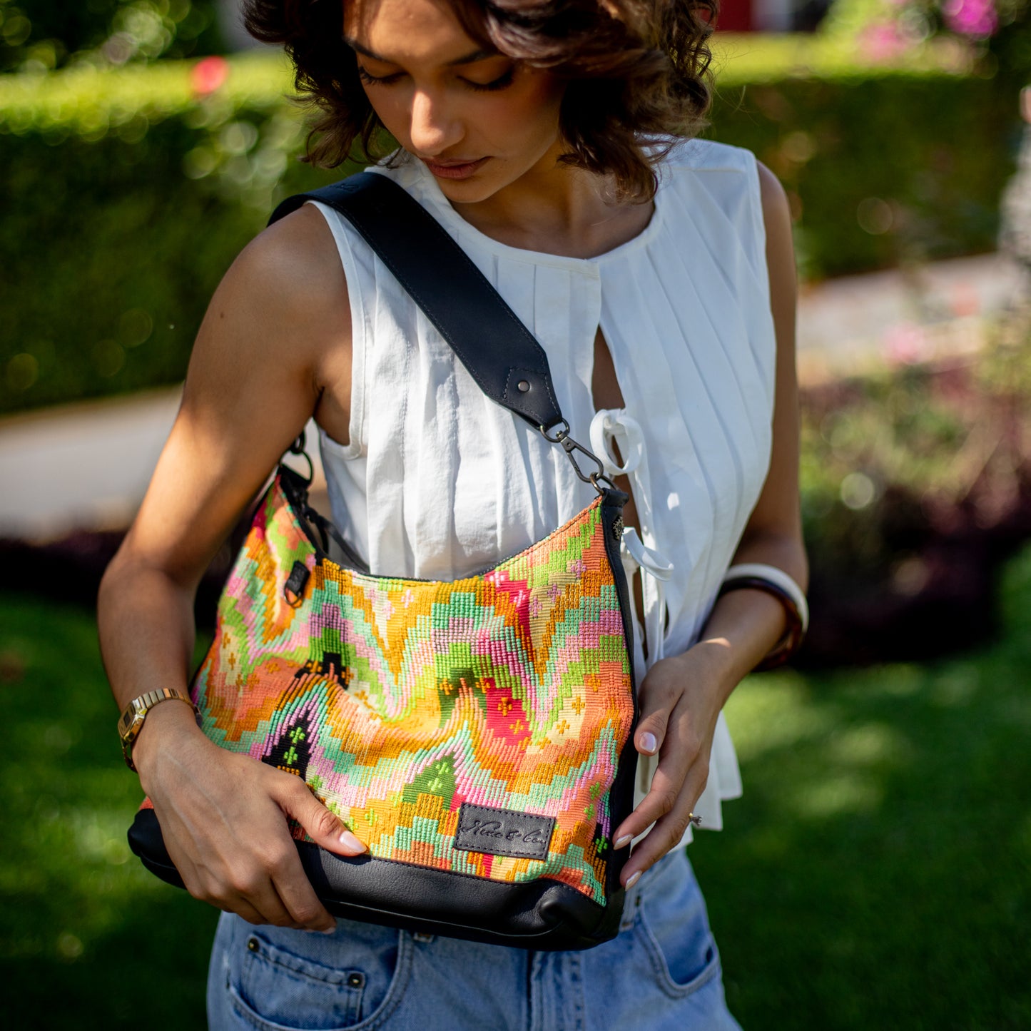 SMALL PENELOPE BAG - H&S MOON & STARS - BLACK - NO. 18378