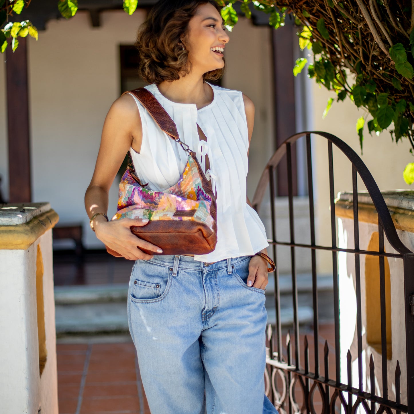 SMALL PENELOPE BAG - H&S MOON & STARS - HONEY - NO. 18383