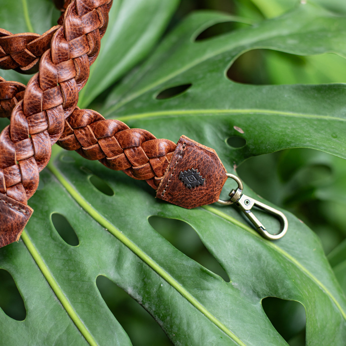 BRAIDED CROSSBODY STRAP - HONEY