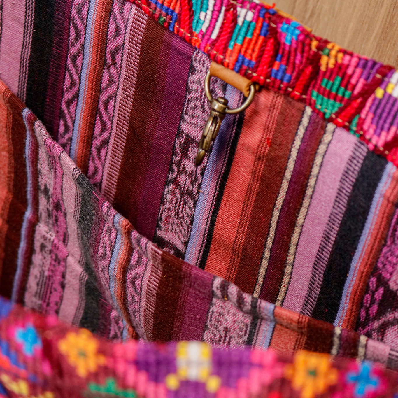 PERFECT TRAVEL TOTE - OOAK HUIPIL - CAFE - NO. 16383