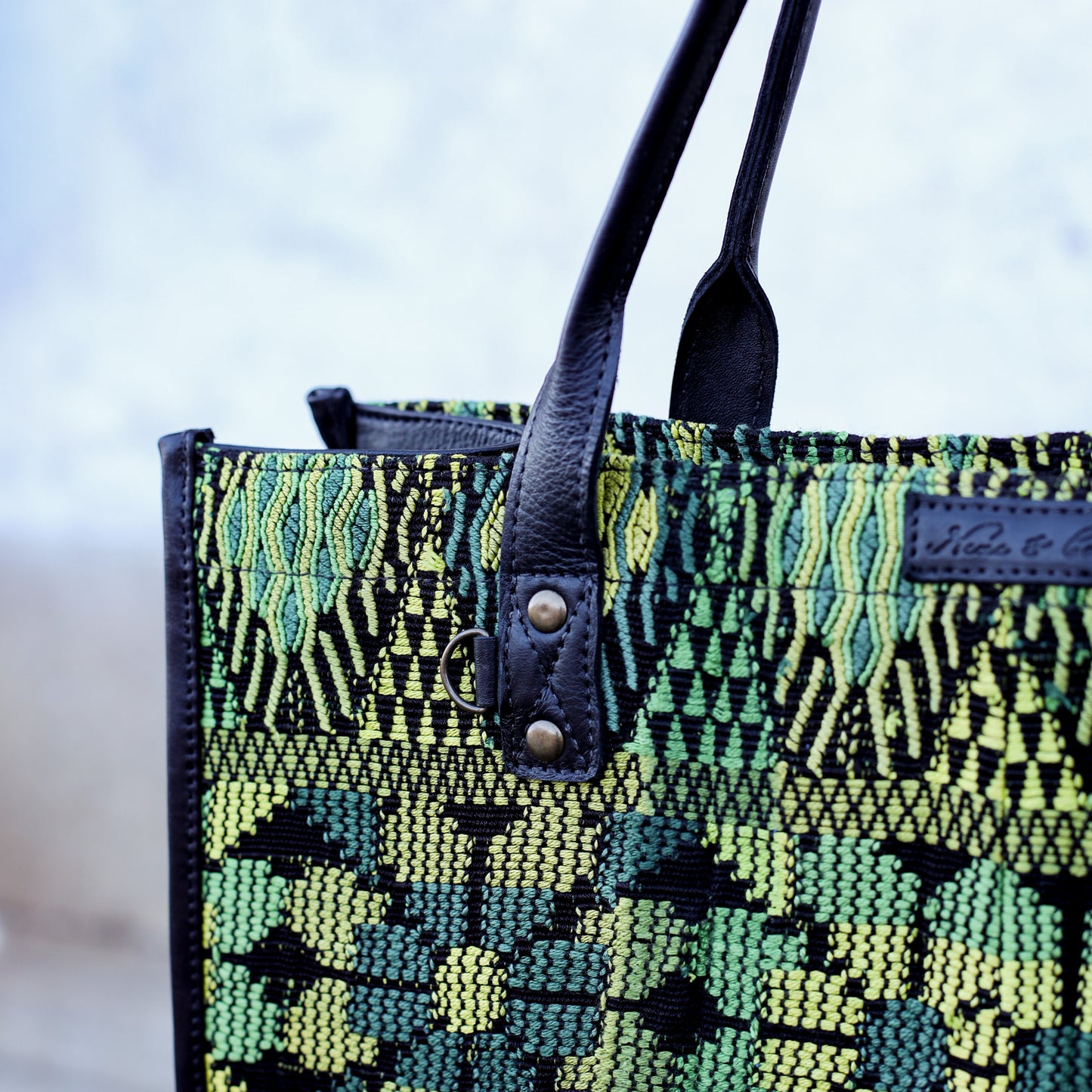 PERFECT TRAVEL TOTE - OOAK HUIPIL - BLACK - NO. 18697