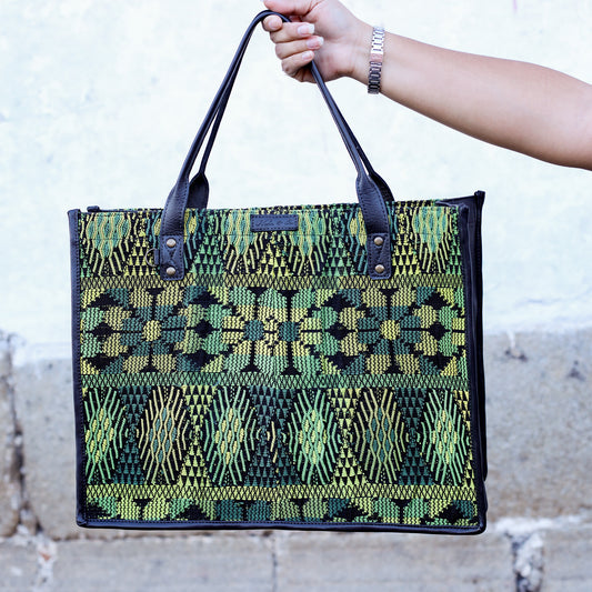 PERFECT TRAVEL TOTE - OOAK HUIPIL - BLACK - NO. 18697