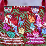 PERFECT TRAVEL TOTE - OOAK HUIPIL - CHILI PEPPER - NO. 18703