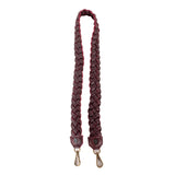 BRAIDED CROSSBODY STRAP - VINO TINTO