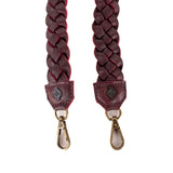 BRAIDED CROSSBODY STRAP - VINO TINTO