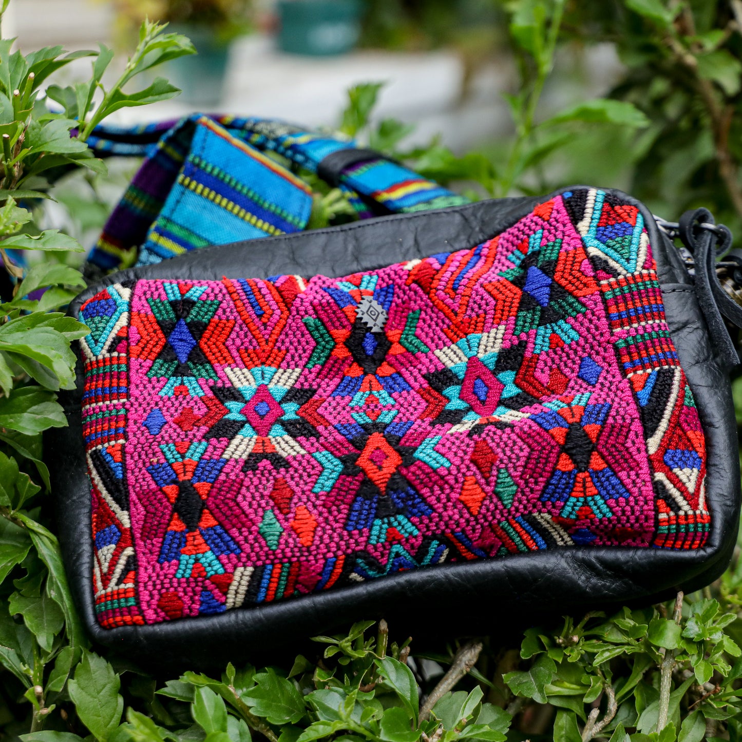 WANDER CROSSBODY SET - OOAK HUIPIL - BLACK - NO. 201214