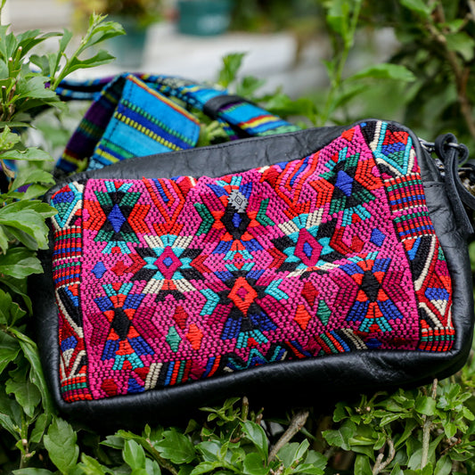 WANDER CROSSBODY SET - OOAK HUIPIL - BLACK - NO. 201214