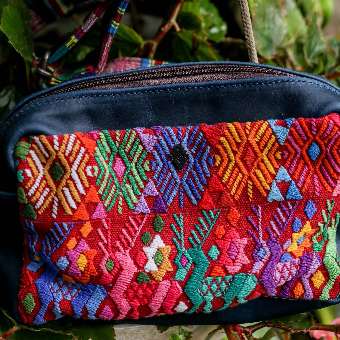 WANDER CROSSBODY SET - OOAK HUIPIL - NAVY - NO. 201215