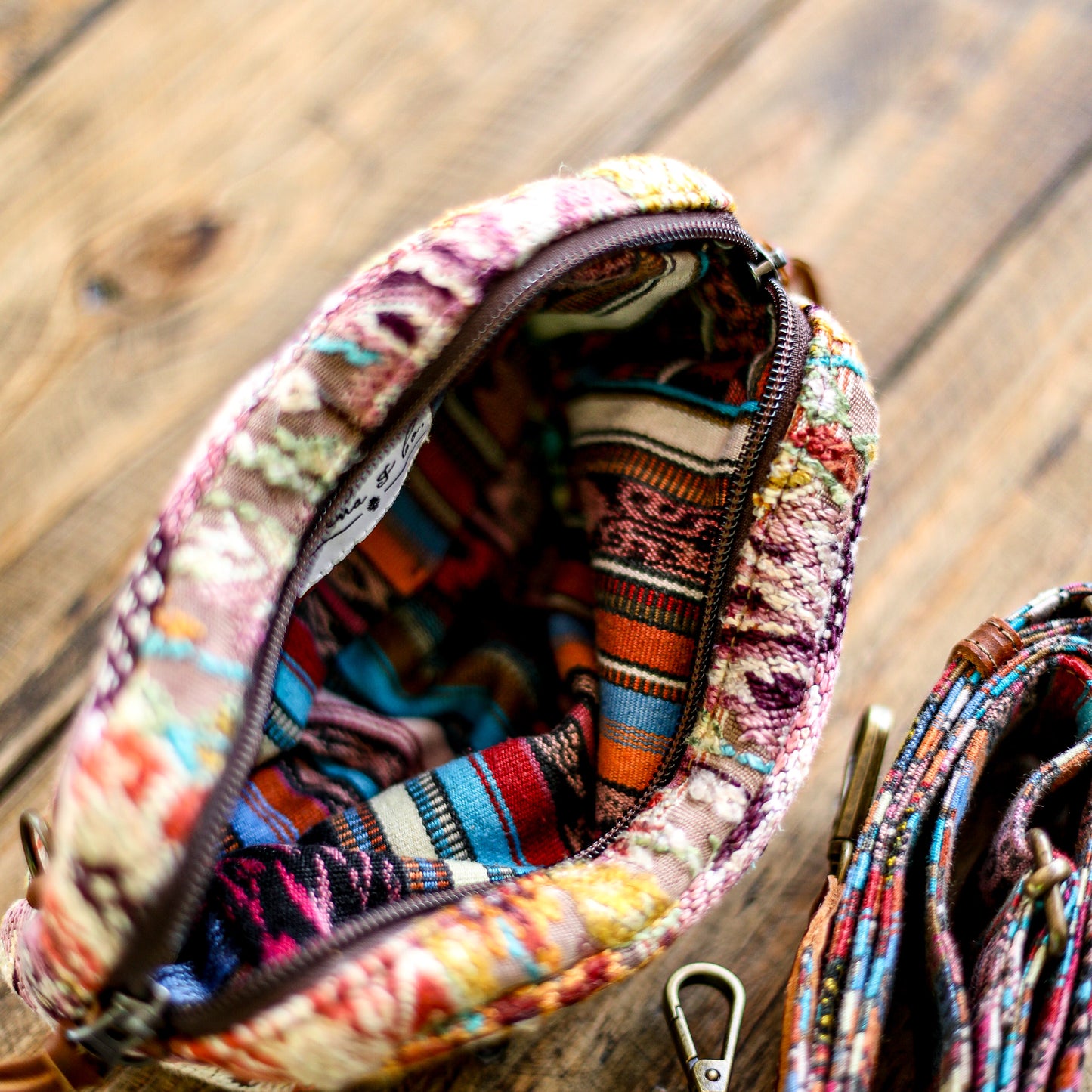 WANDER CROSSBODY SET - OOAK HUIPIL - HONEY - NO. 18556