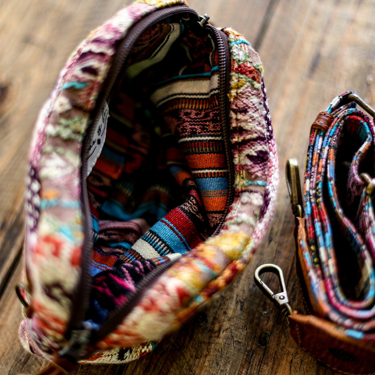 WANDER CROSSBODY SET - OOAK HUIPIL - HONEY - NO. 18556