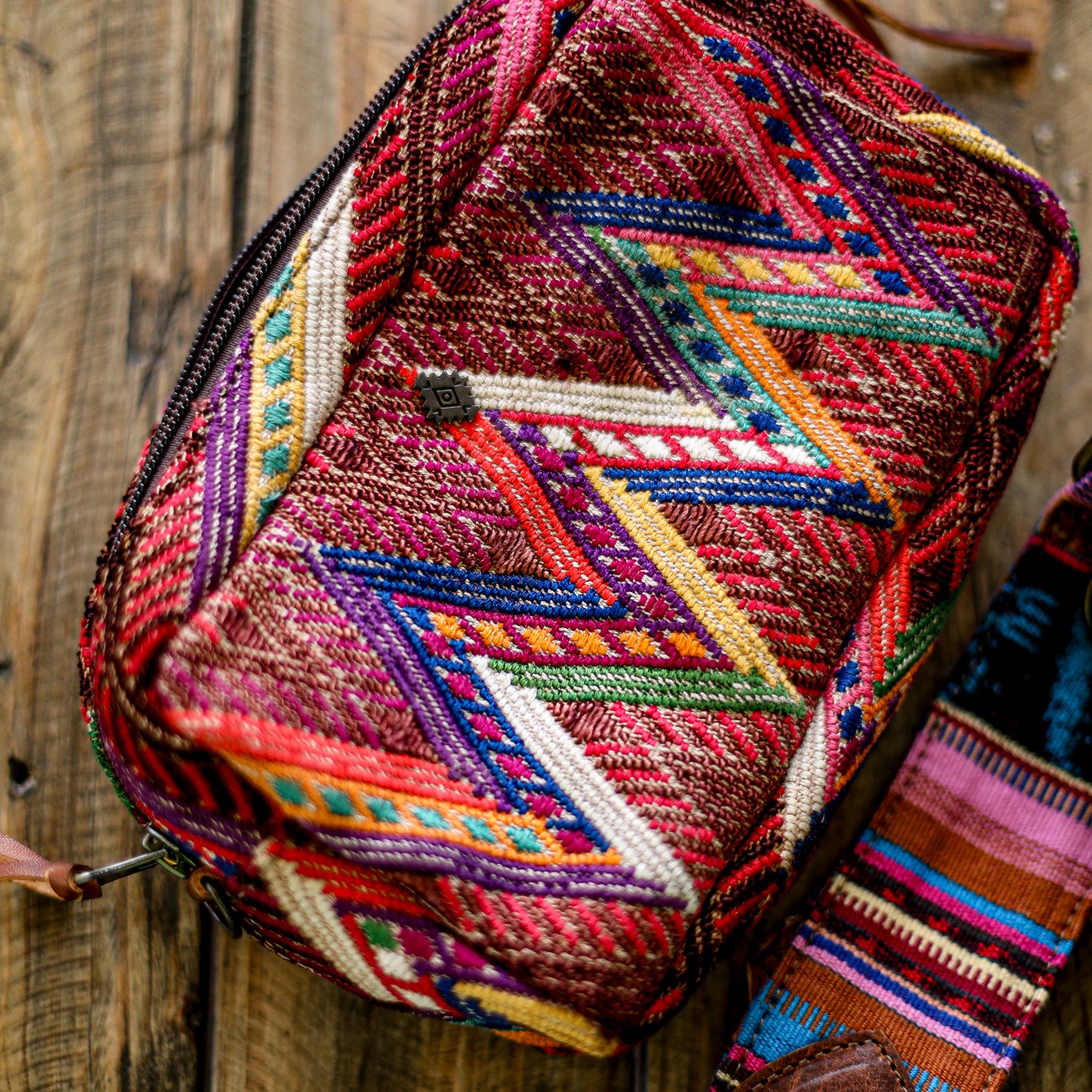 WANDER CROSSBODY SET - OOAK HUIPIL - HONEY - NO. 18563