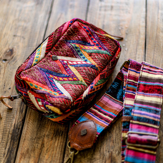 WANDER CROSSBODY SET - OOAK HUIPIL - HONEY - NO. 18563