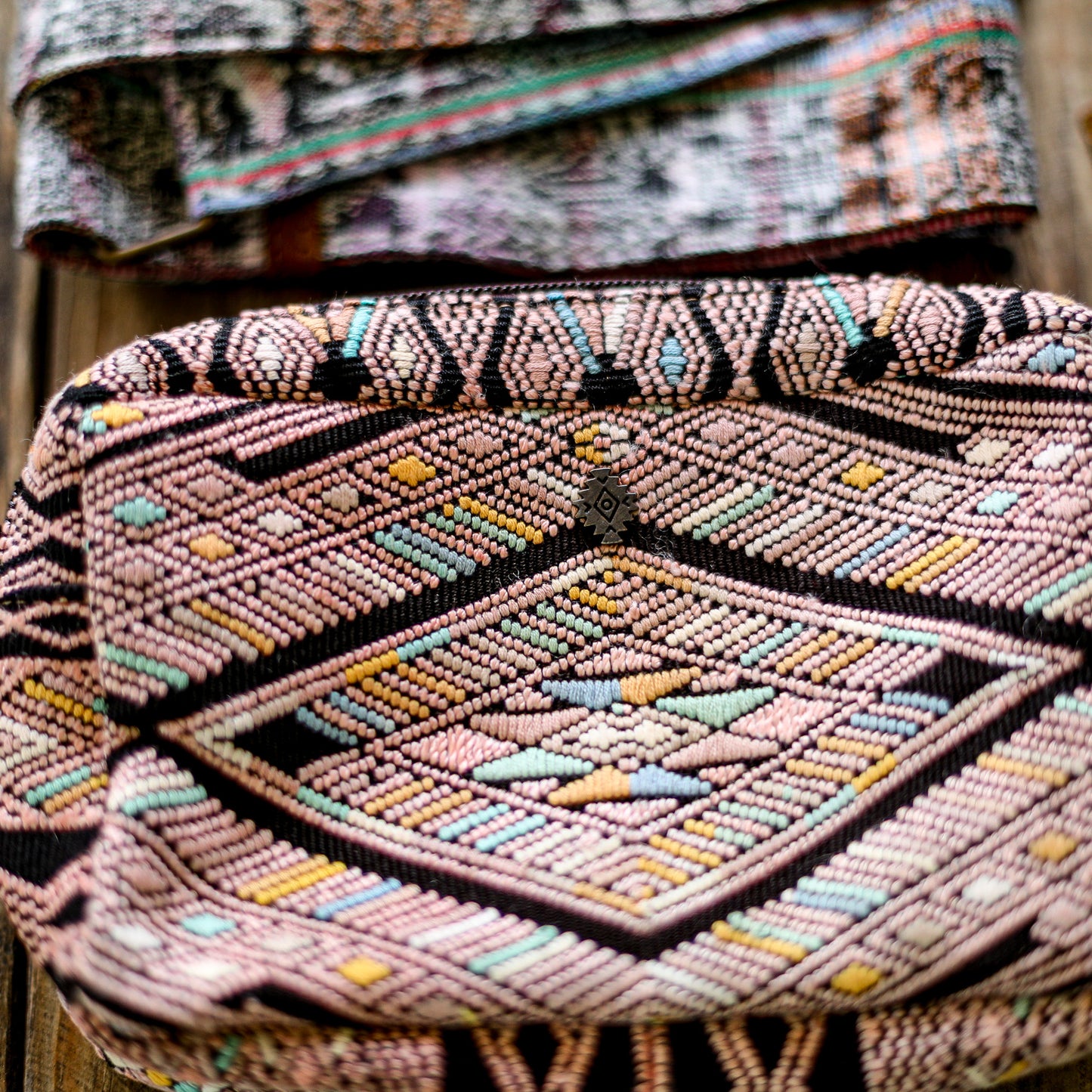 WANDER CROSSBODY SET - OOAK HUIPIL - HONEY - NO. 18562