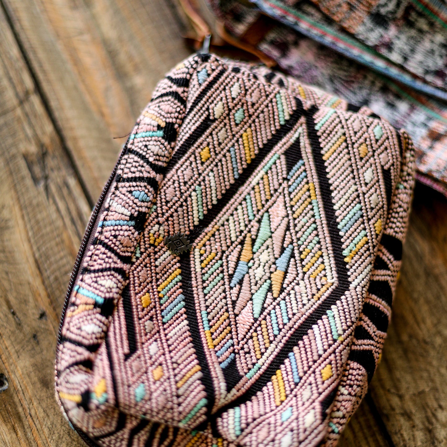 WANDER CROSSBODY SET - OOAK HUIPIL - HONEY - NO. 18562