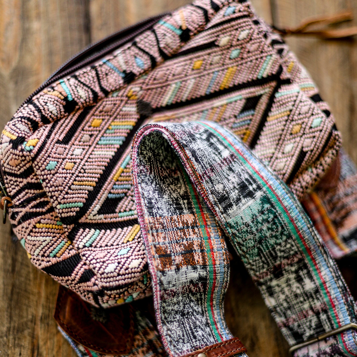 WANDER CROSSBODY SET - OOAK HUIPIL - HONEY - NO. 18562