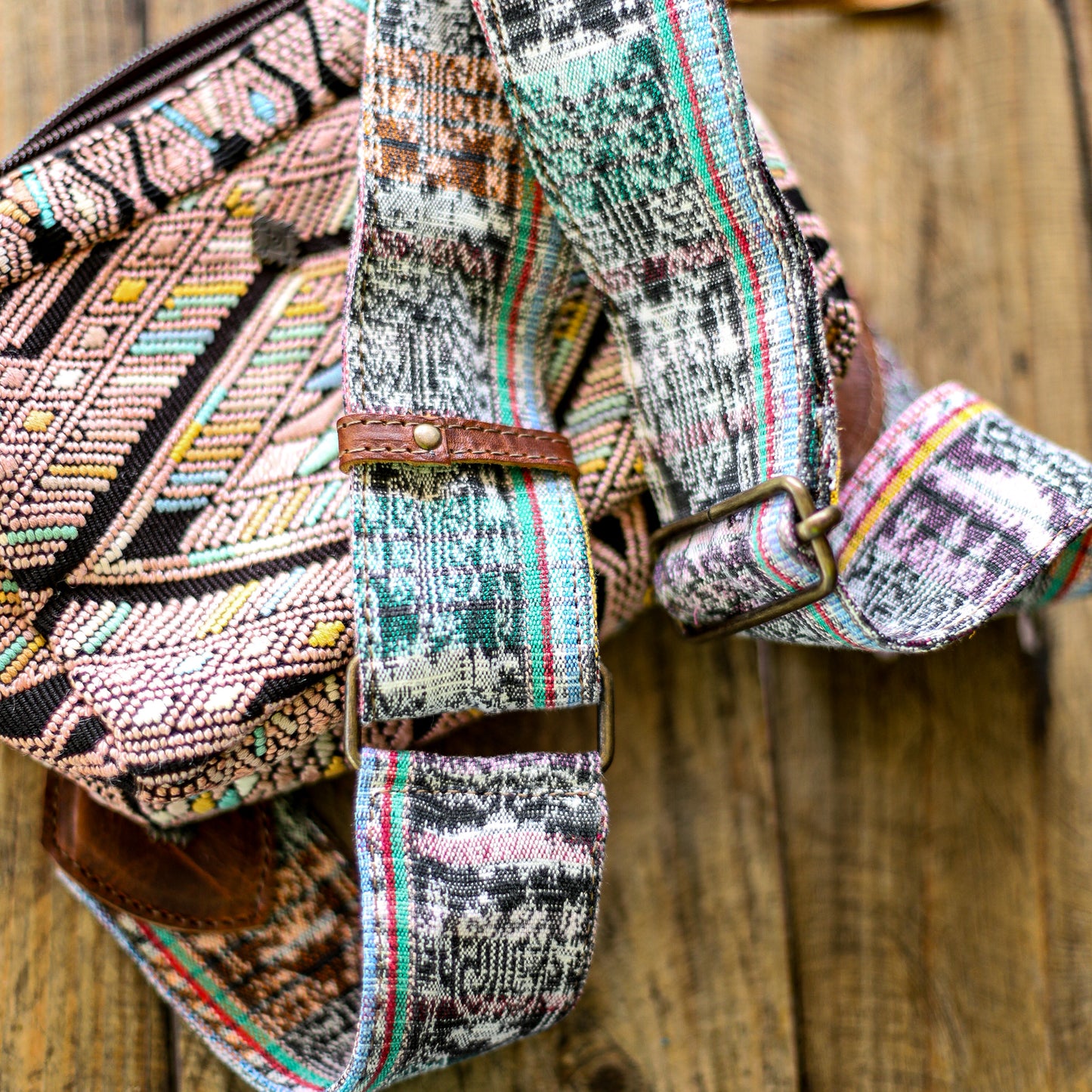 WANDER CROSSBODY SET - OOAK HUIPIL - HONEY - NO. 18562