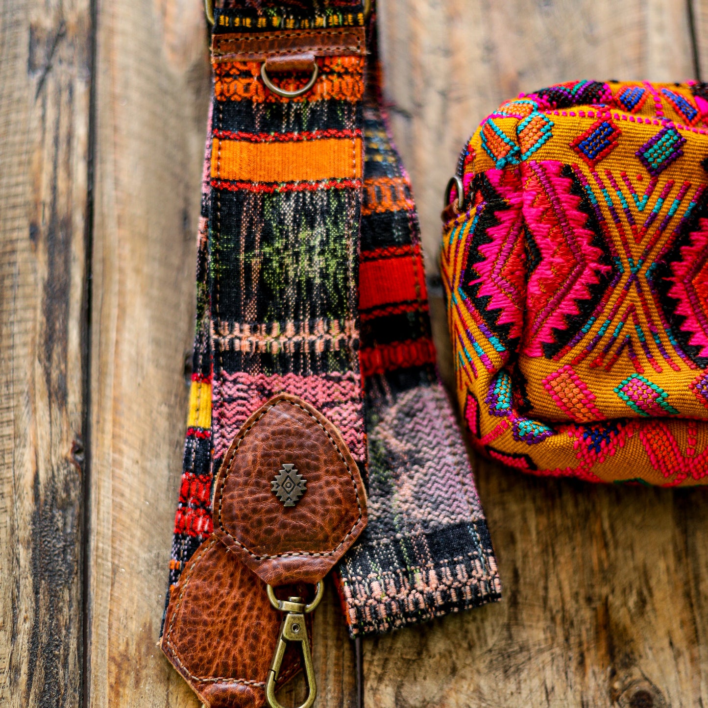 WANDER CROSSBODY SET - OOAK HUIPIL - HONEY - NO. 18560