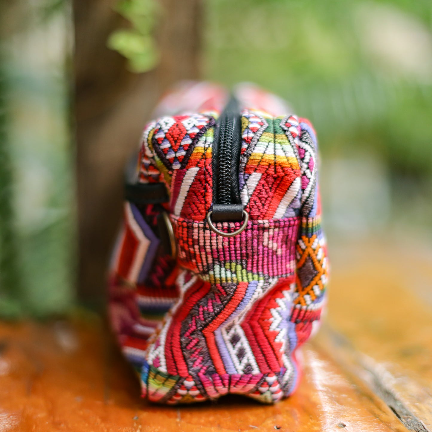WANDER CROSSBODY BAG - LARGE - OOAK HUIPIL - BLACK - NO. 200474