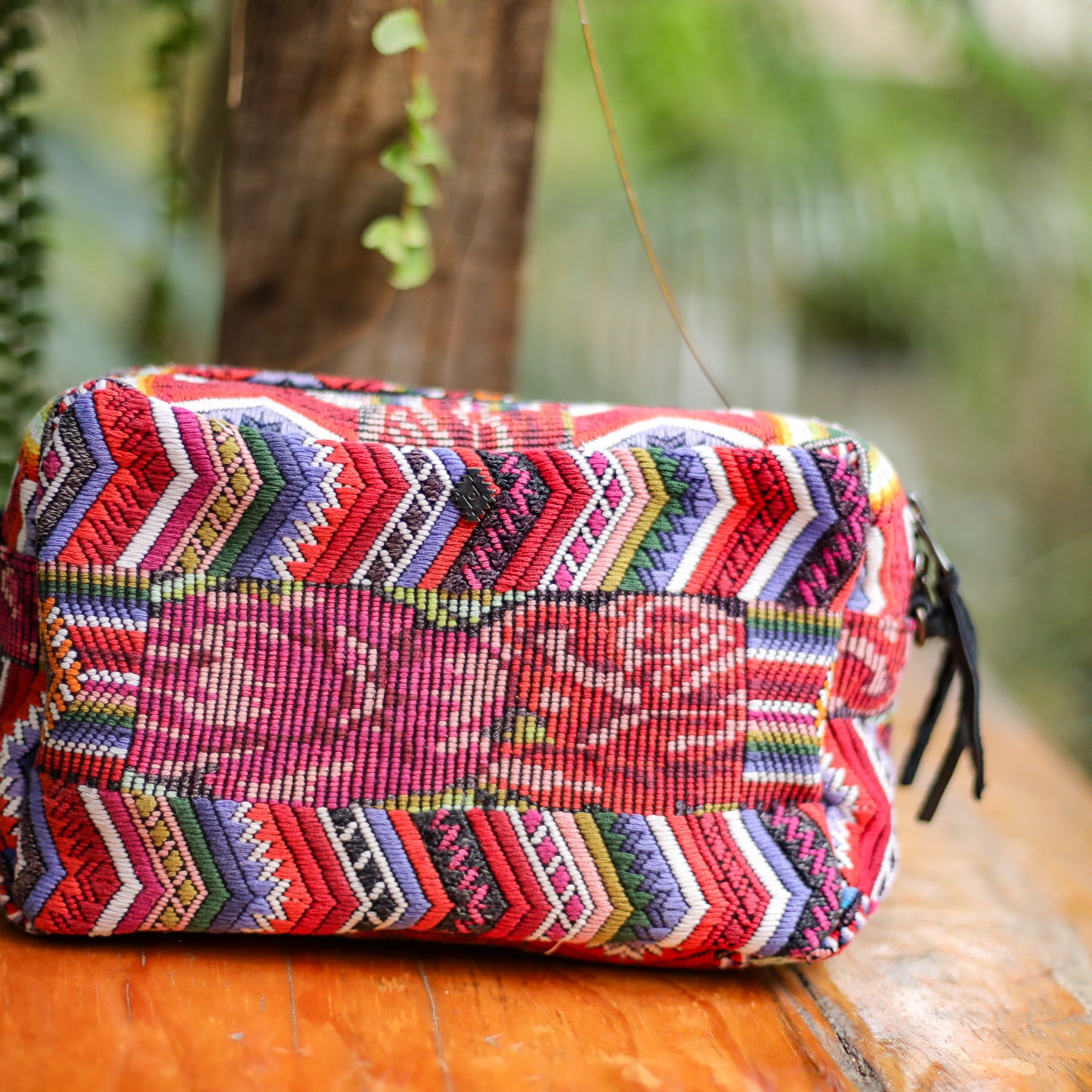 WANDER CROSSBODY BAG - LARGE - OOAK HUIPIL - BLACK - NO. 200474
