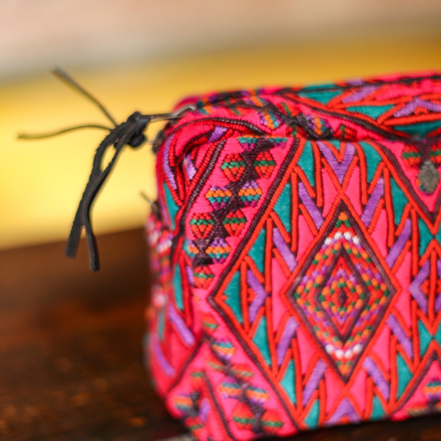 WANDER CROSSBODY BAG - LARGE - OOAK HUIPIL - BLACK - NO. 200470