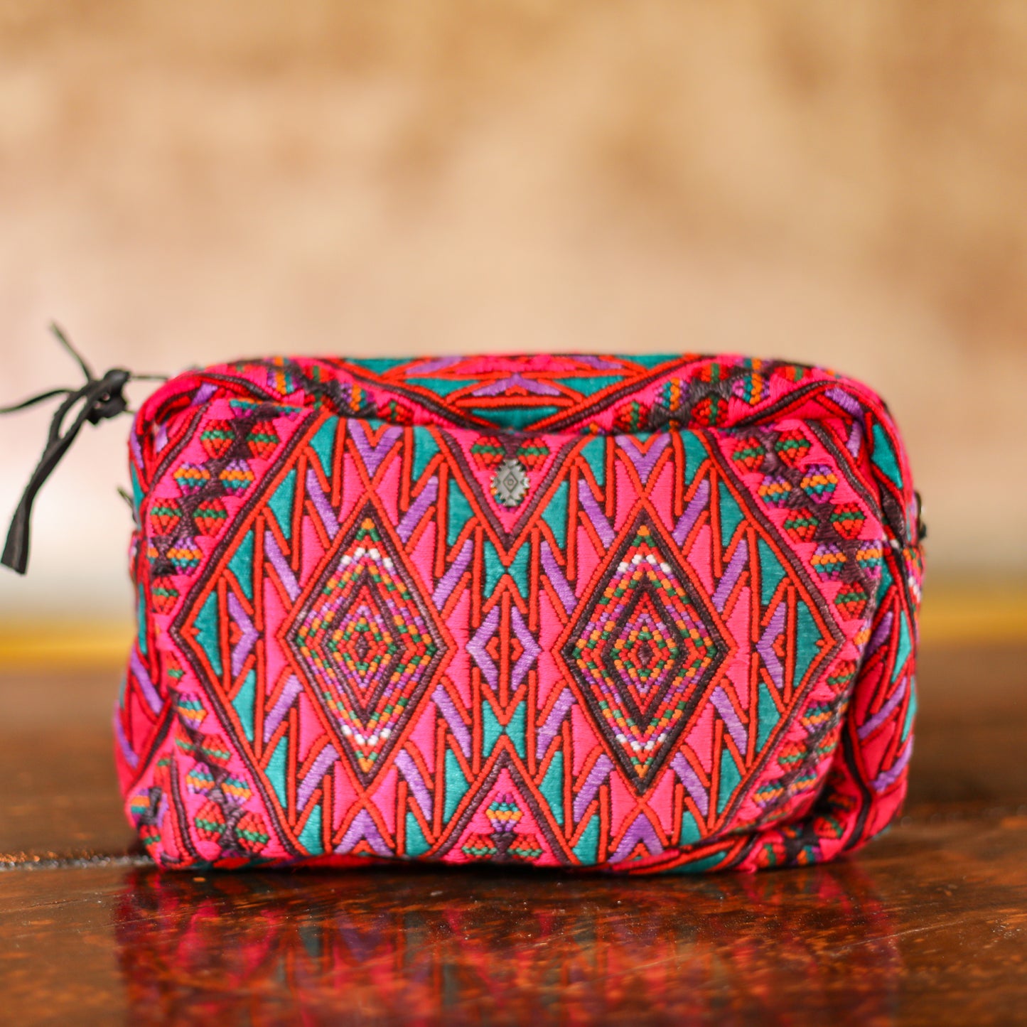 WANDER CROSSBODY BAG - LARGE - OOAK HUIPIL - BLACK - NO. 200470