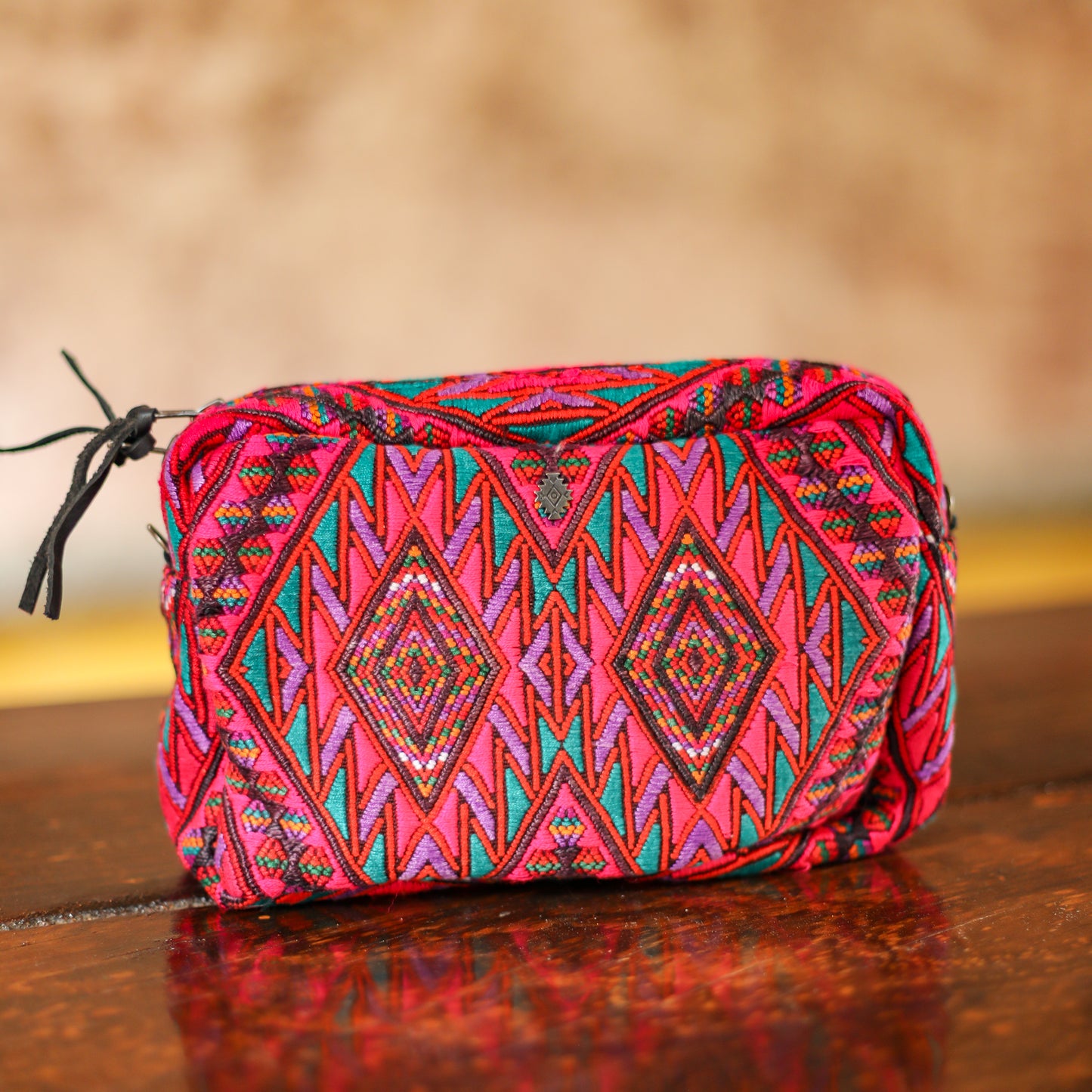 WANDER CROSSBODY BAG - LARGE - OOAK HUIPIL - BLACK - NO. 200470