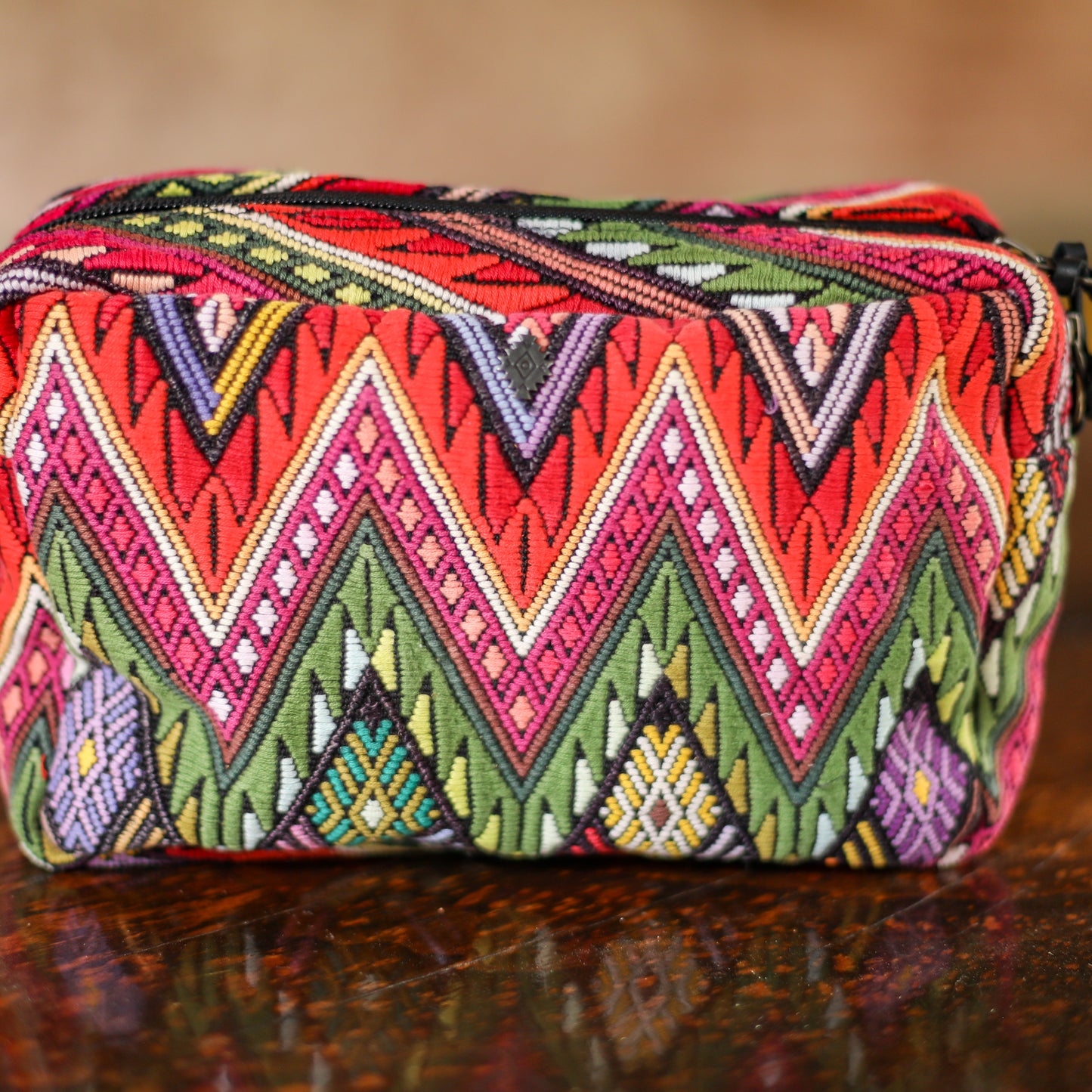 WANDER CROSSBODY BAG - LARGE - OOAK HUIPIL - BLACK - NO. 200467