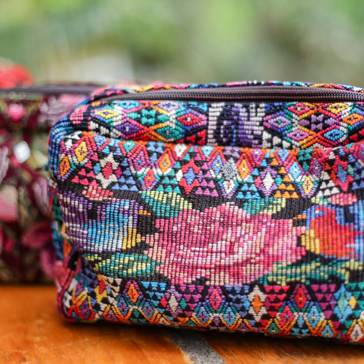 WANDER CROSSBODY BAG - LARGE - OOAK HUIPIL - CERULEAN - NO. 200482