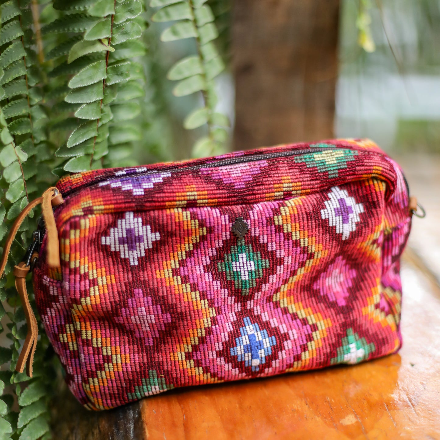WANDER CROSSBODY BAG - LARGE - OOAK HUIPIL - CAFE - NO. 200465